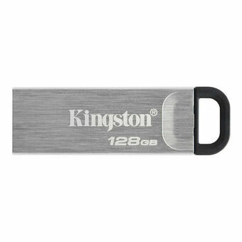 USB-tikku Kingston Kyson Musta Hopeinen 128 GB