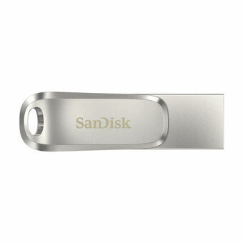 Micro-SD-Muistikortti Adapterilla SanDisk SDDDC4-128G-G46 128GB Avaimenperä Hopeinen Teräs 128 GB