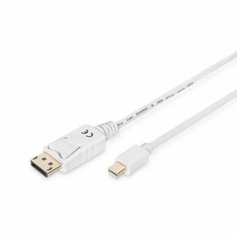 Mini DisplayPort - DisplayPort -kaapeli Digitus AK-340102-020-W Valkoinen 2 m