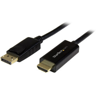 DisplayPort - HDMI-kaapeli Startech DP2HDMM2MB 2 m Musta