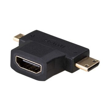 HDMI -Micro HDMI adapteri Akyga AK-AD-23 Mini HDMI Musta