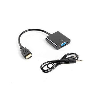 HDMI - VGA Adapteri Lanberg AD-0017-BK Musta 20 cm