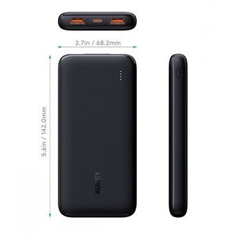 Powerbank Aukey PB-N73S Musta 10000 mAh