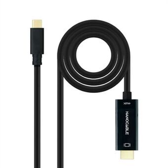 USB-C - HDMI kaapeli NANOCABLE 10.15.5132 Musta 1,8 m 4K Ultra HD