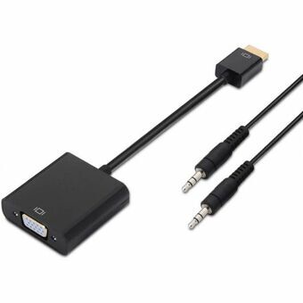 HDMI - SVGA audioadapteri Aisens A122-0126 Musta 10 cm