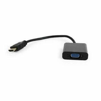 HDMI - VGA Adapteri GEMBIRD A-HDMI-VGA-04 Musta 15 cm