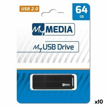 Muistitikku MyMedia Musta 64 GB (10 osaa)