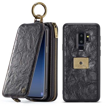 CaseMe Premium nahkalompakko magneettikuorella Samsung Galaxy S9 Plus -puhelimelle - musta