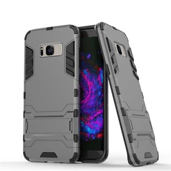 3 in 1 Hybrid Hard Case PC:ssä ja TPU:ssa Samsung Galaxy S8 Plus -puhelimelle - harmaa