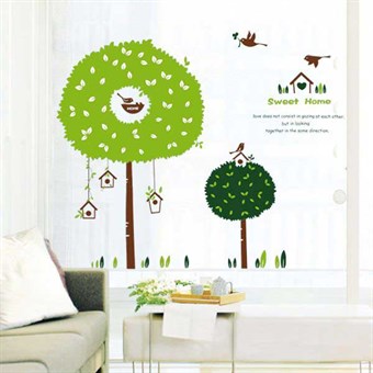 TipTop Wallstickers Pretty Green Trees -sisustus