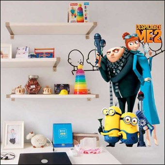 TipTop seinätarrat Despicable Me2-sarjakuvasuunnittelu