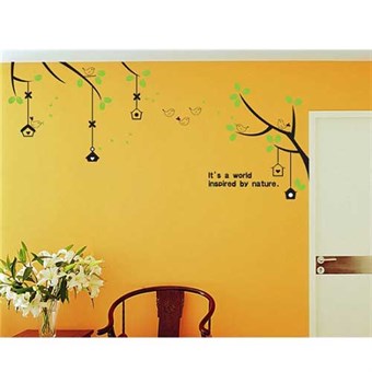 TipTop Wallstickers Bird Nature World Plain Print Puoliläpinäkyvä