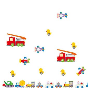 TipTop Wallstickers Cartoon Truck Design Irrotettava