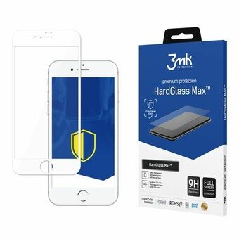 3MK HardGlass Max iPhone 7 Plus valkoinen valkoinen, koko näytön lasi