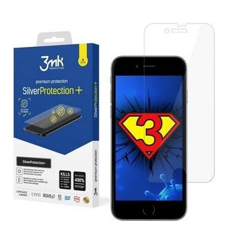 3MK Silver Protect+ iPhone 7/8/SE 2020/SE 2022 - Mikrobiaalisuojattu märkään asennettava kalvo