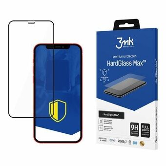 3MK HardGlass Max iPhone 12/12 Pro 6.1" musta/musta, koko näytön lasi