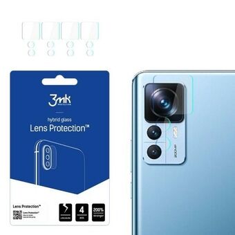 3MK Linssisuojus Xiaomi 12T/12T Pro:lle Objektiivin suojaus kamerakoteloon 4 kpl