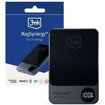 3MK MagSynergy Powerbank 10000mAh MagSafe-langattomalla lataustoiminnolla