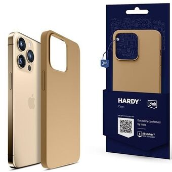 3MK Hardy -kotelo iPhone 13 Pro -mallille 6,1 tuumaa, väriksi valitse kulta/gold ja mukana MagSafe.