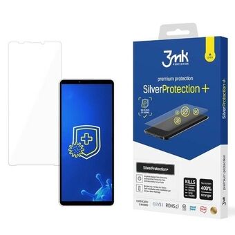 3MK Silver Protect+ Sony Xperia 10 V Märkälle levitetty antimikrobinen kalvo