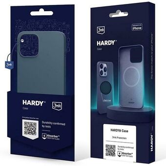 3MK Hardy-kotelo iPhone 15 Pro Max 6.7 tuumaa, sininen/kuninkaansininen, MagSafe-yhteensopiva.