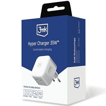 3MK Hyper Charger 35W 2xUSB-C pikalaturi QC