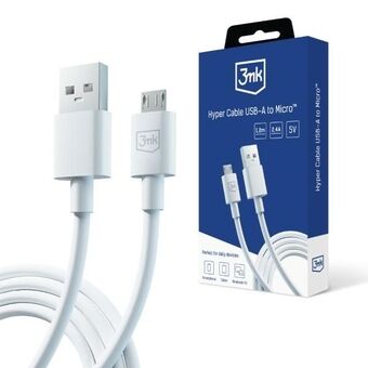 3MK Hyper Cable USB-A - Micro USB 1.2m 5V 2,4A Biały/White Kabel

3MK Hyper Cable USB-A - Micro USB 1.2m 5V 2,4A Valkoinen/White Kaapeli