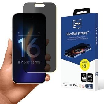 3MK Silky Matt Privacy iPhone 16 Pro 6.3" Yksityisyyssuoja kalvo