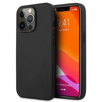 AMG AMHCP13LDOLBK iPhone 13 Pro / 13 6,1" musta / musta kovakotelo Nahka kuumaleimattu