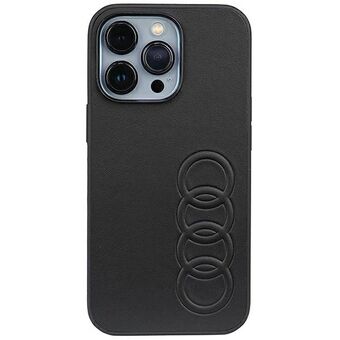 Audi synteettinen nahka iPhone 13 Pro / 13 6,1" musta/musta kovakotelo AU-TPUPCIP13P-TT/D1-BK