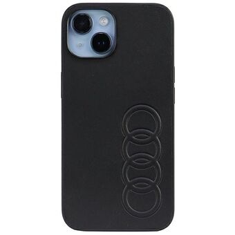 Audi synteettinen nahka iPhone 14 6,1" musta/musta kotelo AU-TPUPPCIP14-TT/D1-BK