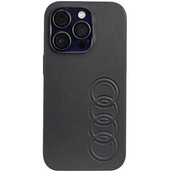 Audi synteettinen nahka iPhone 14 Pro 6,1" musta/musta kova kotelo AU-TPUPPCIP14P-TT/D1-BK