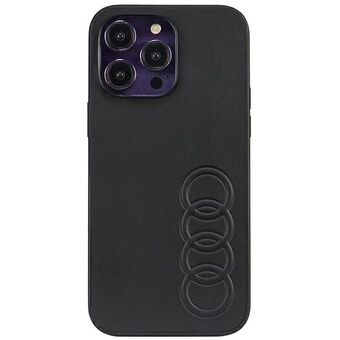 Audi synteettinen nahka iPhone 14 Pro Max 6,7" musta/musta kotelo AU-TPUPPCIP14PM-TT/D1-BK