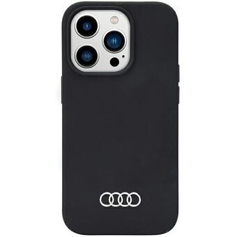 Audi Silicone Cover iPhone 14 Pro 6,1" musta/musta kovakotelo AU-LSRIP14P-Q3/D1-BK