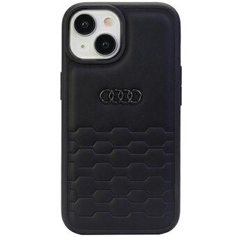 Audi GT Synteettinen nahka iPhone 15 6.1" musta kotelolaukku AU-TPUPCIP15-GT/D2-BK