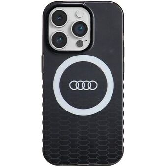 Audi IML Suuri Logo MagSafe -kotelo iPhone 14 Pro 6.1" czarny/black hardcase AU-IMLMIP14P-Q5/D2-BK