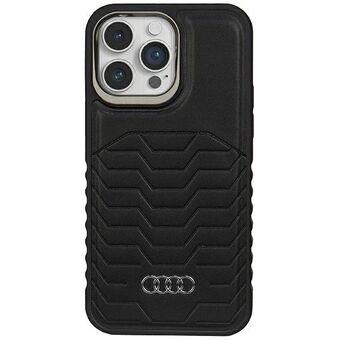 Audi keinonahkainen MagSafe iPhone 14 Pro Max 6,7 tuuman musta suojakuori AU-TPUPCMIP14PM-GT/D3-BK.