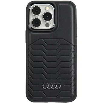 Audi synteettinen nahka MagSafe iPhone 15 Pro 6.1" musta hard case AU-TPUPCMIP15P-GT/D3-BK