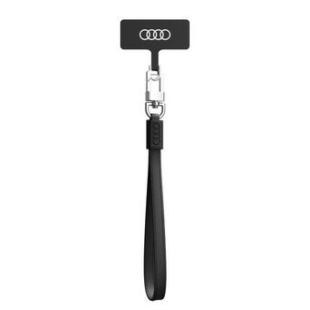 Audi universaali puhelinhihna 28 cm 10 mm Nahka musta/black AU-HSLSL-GT/D1-BK