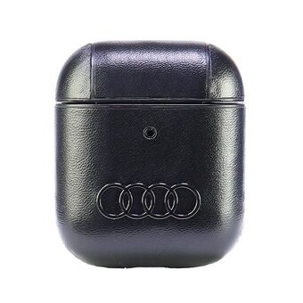 Audi Leather Big Logo AirPods 1/2 cover   czarny/musta AU-AP-GT/D3-BK