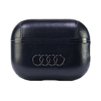 Audi Nahkainen Iso Logo AirPods Pro 2 kotelo czarny/musta AU-APP2-GT/D3-BK