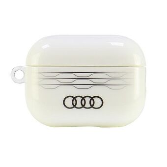 Audi IML Geometric Pattern AirPods Pro 2 -suojakuori, valkoinen/white AU-IMLAPP2-A6/D3-WE