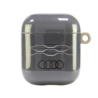 Audi IML Geometrinen kuvio AirPods 1/2    suojakotelo harmaa/gray AU-IMLAP-A6/D3-GY