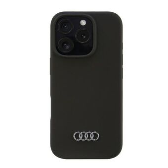 Audi Silikonikotelo iPhone 16 Pro 6.3" musta/black kovakotelo AU-LSRIP16P-Q3/D1-BK