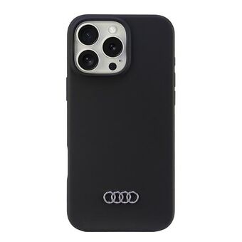 Audi Silikonikotelo iPhone 16 Pro Max 6.9" musta/black kova kotelo AU-LSRIP16PM-Q3/D1-BK