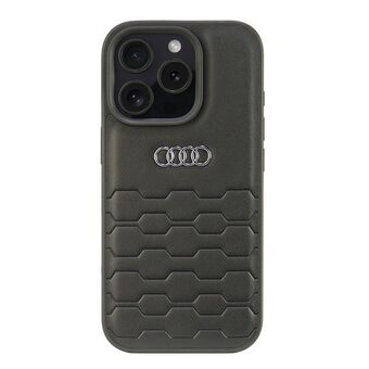 Audi Synteettinen Nahka iPhone 16 Pro 6.3" musta/musta kovakotelo AU-TPUPCIP16P-GT/D2-BK