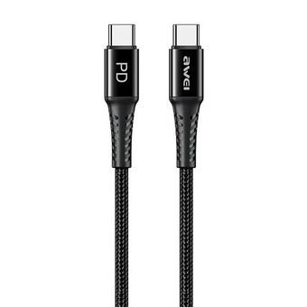 AWEI-kaapeli CL-111T USB-C USB-C 60W musta