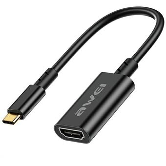 AWEI-sovitin CL-217T USB-C/HDMI musta 4k@30Hz