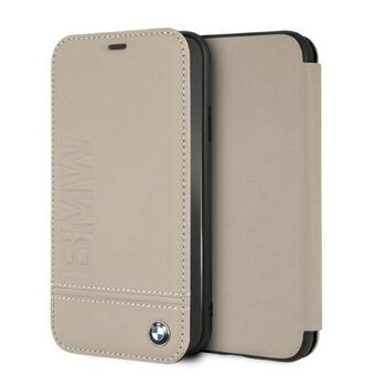 BMW BMFLBKI61LLST iPhone Xr book beige/taupe Logo Imprint