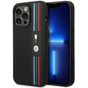 Etui BMW BMHCP14L22PPMK iPhone 14 Pro 6,1" musta Tricolor M Collection